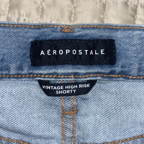 Aeropostale Blue Jean Shorts with Distressing - Picture 3 of 4